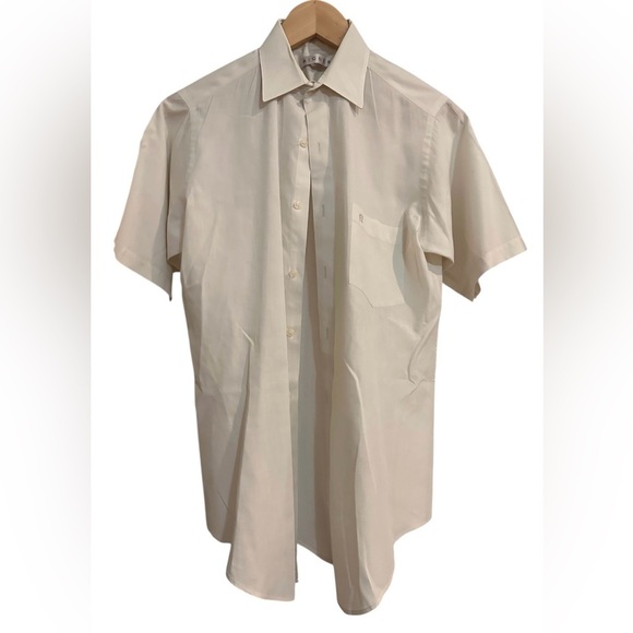 Bundle of 2 Men’s Aigner dress shirts.  Cream & Light taupe both size 14.5 - Picture 2 of 11